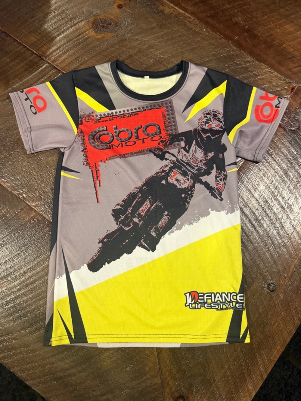 Defiance Lifestyle Kids' Moto Graphic Tee - Yellow/Gray